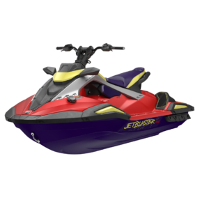 WAVERUNNER JETBLASTER PRO 3-UP 2026 - VIVID RED / GRAYISH VIOLET - 4T 3 CILINDROS e MOTOR TR-1® HO de 1.049cc